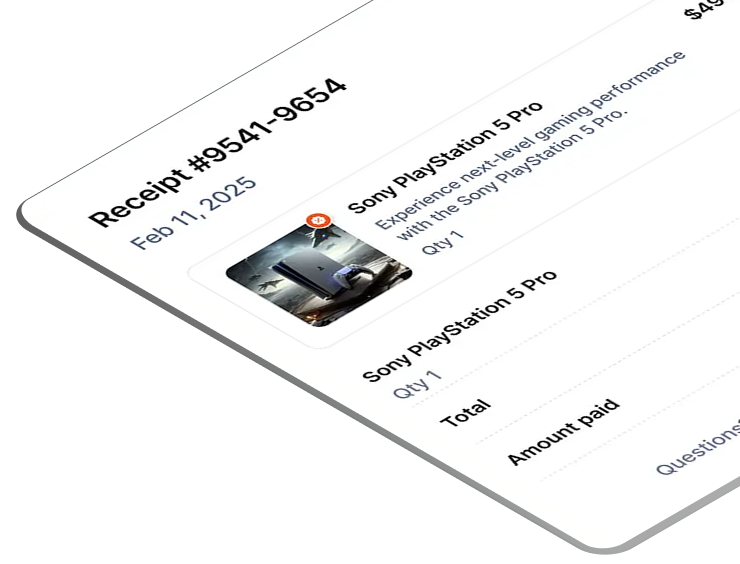 Digital receipt